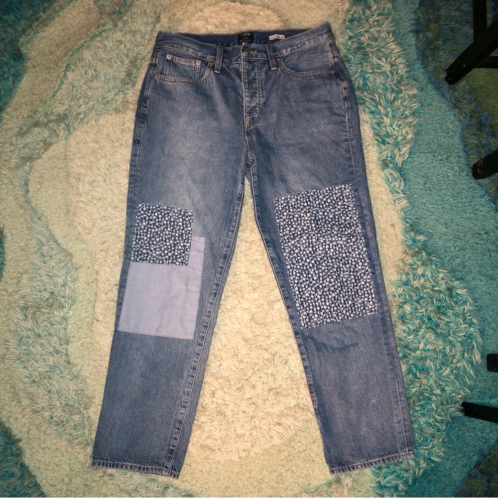 J.Crew Patchwork Slim Boyfriend Jeans
